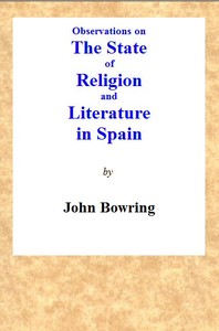 Cover of Observations on the State of Religion and Literature in Spain