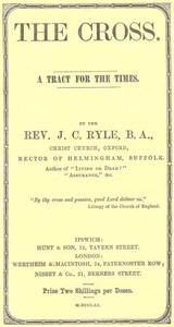 Cover of The Cross: A Tract for the Times