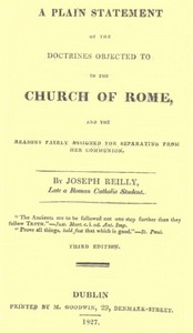 Cover of A Plain Statement of the Doctrines Objected to in the Church of Rome