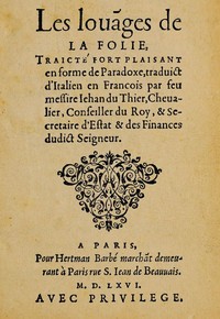 Cover of Les louanges de la Folie