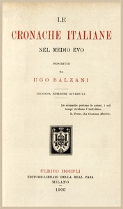 Cover of Le cronache italiane nel Medio Evo