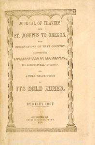 Cover of Journal of Travels From St. Josephs to Oregon