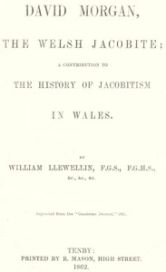 Cover of David Morgan, the Welsh Jacobite