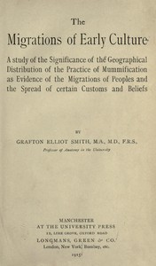 Cover of The migrations of early culture