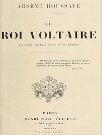 Cover of Le roi Voltaire