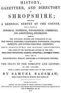 Cover of History, Gazetteer, and Directory of Shropshire [1851]