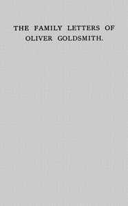 Cover of The Family Letters of Oliver Goldsmith