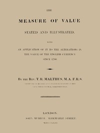 Cover of The Measure of Value Stated and Illustrated