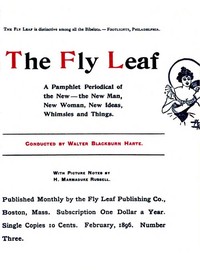 Cover of The Fly Leaf, No. 3, Vol. 1, February 1896