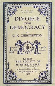 Cover of Divorce versus Democracy