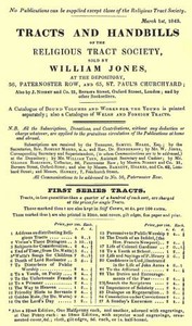 Cover of Tracts and Handbills of the Religious Tract Society, March 1st, 1843