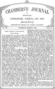 Cover of Chambers's Journal of Popular Literature, Science, and Art, No. 740, March 2, 1878