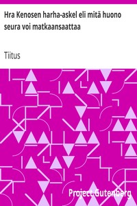 Cover of Hra Kenosen harha-askel eli mitä huono seura voi matkaansaattaa