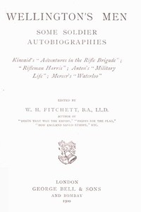 Cover of Wellington's Men: Some Soldier Autobiographies