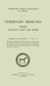 Cover of Veterinary Medicines, Their Actions, Uses and Dose