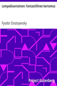 Cover of Lempeäluontoinen: Fantastillinen kertomus