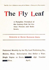 Cover of The Fly Leaf, No. 5, Vol. 1, April 1896