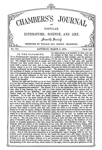 Cover of Chambers's Journal of Popular Literature, Science, and Art, No. 741, March 9, 1878
