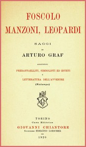 Cover of Foscolo, Manzoni, Leopardi: saggi