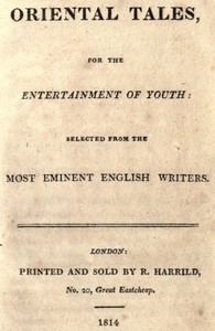 Cover of Oriental tales, for the entertainment of youth