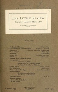 Cover of The Little Review, May 1914 (Vol. 1., No. 3)