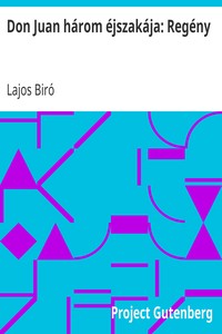 Cover of Don Juan három éjszakája: Regény