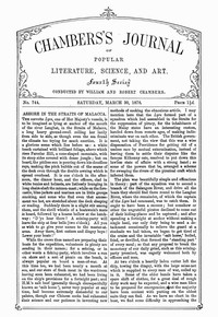 Cover of Chambers's Journal of Popular Literature, Science, and Art, No. 744, March 30, 1878