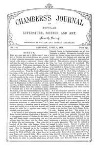 Cover of Chambers's Journal of Popular Literature, Science, and Art, No. 745, April 6, 1878