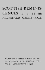 Cover of Scottish Reminiscences