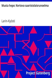 Cover of Musta hepo: Kertova saaristolaisrunoelma