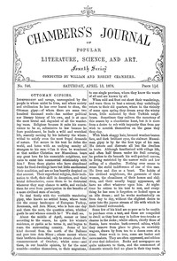 Cover of Chambers's Journal of Popular Literature, Science, and Art, No. 746, April 13, 1878
