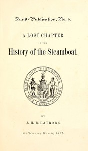 Cover of A Lost Chapter in the History of the Steamboat