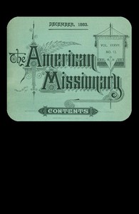 Cover of The American Missionary — Volume 37, No. 12, December, 1883