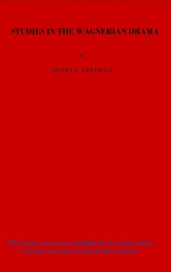 Cover of Studies in the Wagnerian Drama
