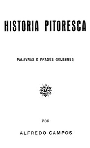 Cover of Historia Pitoresca: Palavras e frases celebres