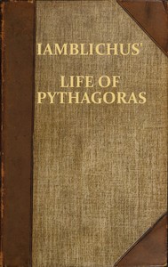 Cover of Iamblichus' Life of Pythagoras, or Pythagoric Life
