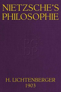 Cover of Nietzsche's Philosophie