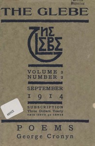 Cover of The Glebe 1914/09 (Vol. 2, No. 2): Poems