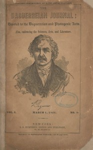 Cover of The Daguerreian Journal, Vol. I, No. 8, March 1, 1851