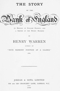Cover of The Story of the Bank of England
