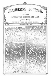 Cover of Chambers's Journal of Popular Literature, Science, and Art, No. 749, May 4, 1878