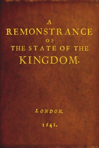 Cover of A Remonstrance of the State of the Kingdom