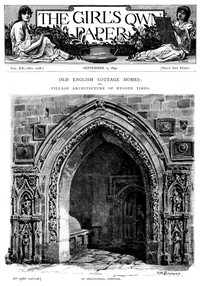 Cover of The Girl's Own Paper, Vol. XX. No. 1028, September 9, 1899