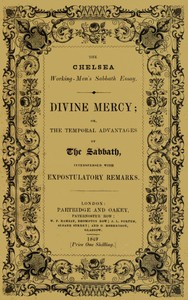 Cover of Divine Mercy; or, the temporal advantages of the Sabbath
