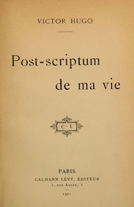 Cover of Post-scriptum de ma vie