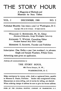 Cover of The Story Hour, Vol. I, No. 2, December, 1908