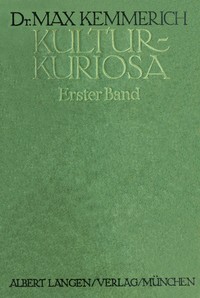 Cover of Kultur-Kuriosa, Erster Band