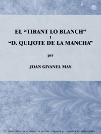 Cover of El "Tirant lo Blanch" i "D. Quijote de La Mancha"