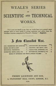 Cover of Weale's Series of Scientific and Technical Works