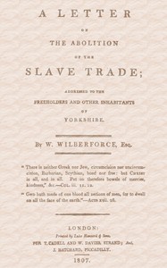Cover of A Letter on the Abolition of the Slave Trade